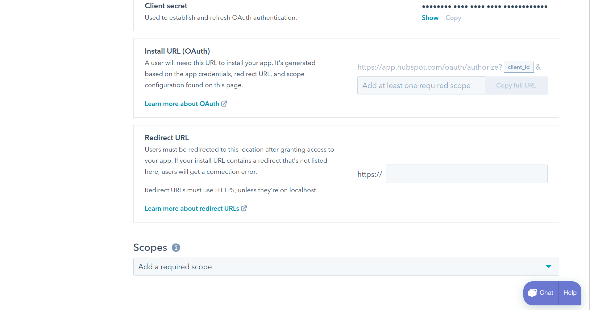 HubSpot_app_add_redirect_uri