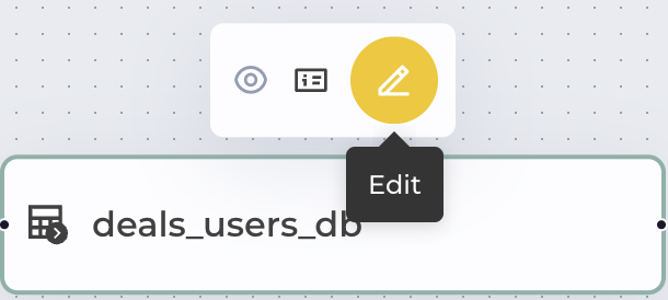 Capture screen that shows how to edit a dataset from the data lineage UI