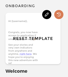 Reset notifications templates