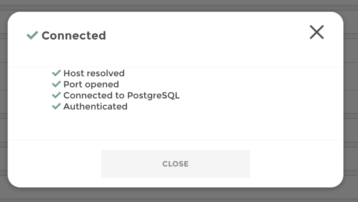 PostGreSQL Connection Test