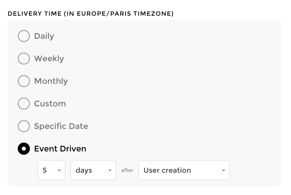 Notification trigger